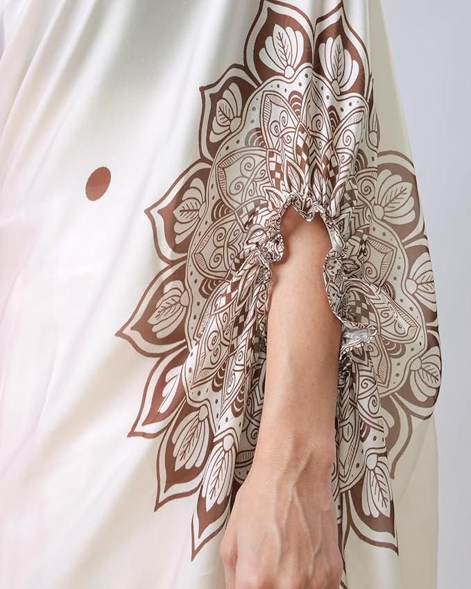 Printed Kaftan Saree with Blouse